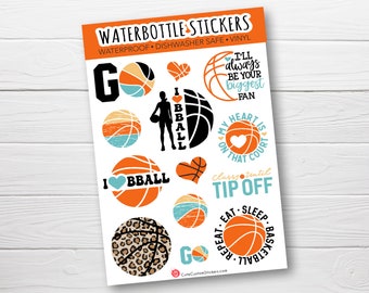 Girls Basketball Water Bottle Stickers / Vinyl Sticker for Water bottle / Basketball Vinyl Stickers / Basketball Waterbottle labels