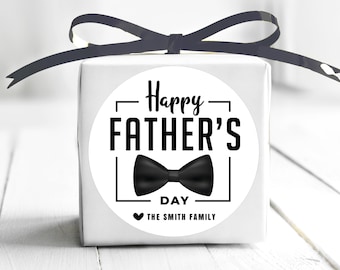 BOGO / Bow Tie Fathers Day Stickers / Fathers Day Stickers Personalized / Personalized Fathers Day Labels / Custom Fathers Day Stickers