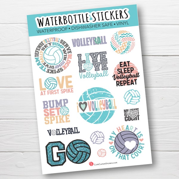 Volleyball Stickers Etsy