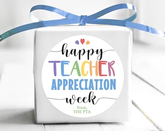 BOGO / Teacher Appreciation Sticker / Teacher Thank you labels / Personalized Teacher Sticker / Custom Teacher Stickers in Color