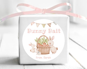 BOGO / Bunny Bait Stickers / Easter Stickers Personalized Bunny Bait / Personalized Easter Bunny Label / Custom Easter Bunny Bait Stickers