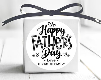 BOGO / Black N White Fathers Day Stickers / Fathers Day Stickers Personalize / Personalized Fathers Day Labels / Custom Fathers Day Stickers