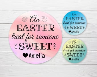 Easter Custom Labels / Watercolor Designs / Personalized Easter Stickers / Kids Easter Stickers for School / Custom Label