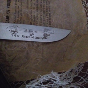 Vintage 1976 nieuwe geval mes SodBuster ALABAMA 1776-1976 hart van Dixie