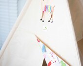 Llama Llama teepee with tassels