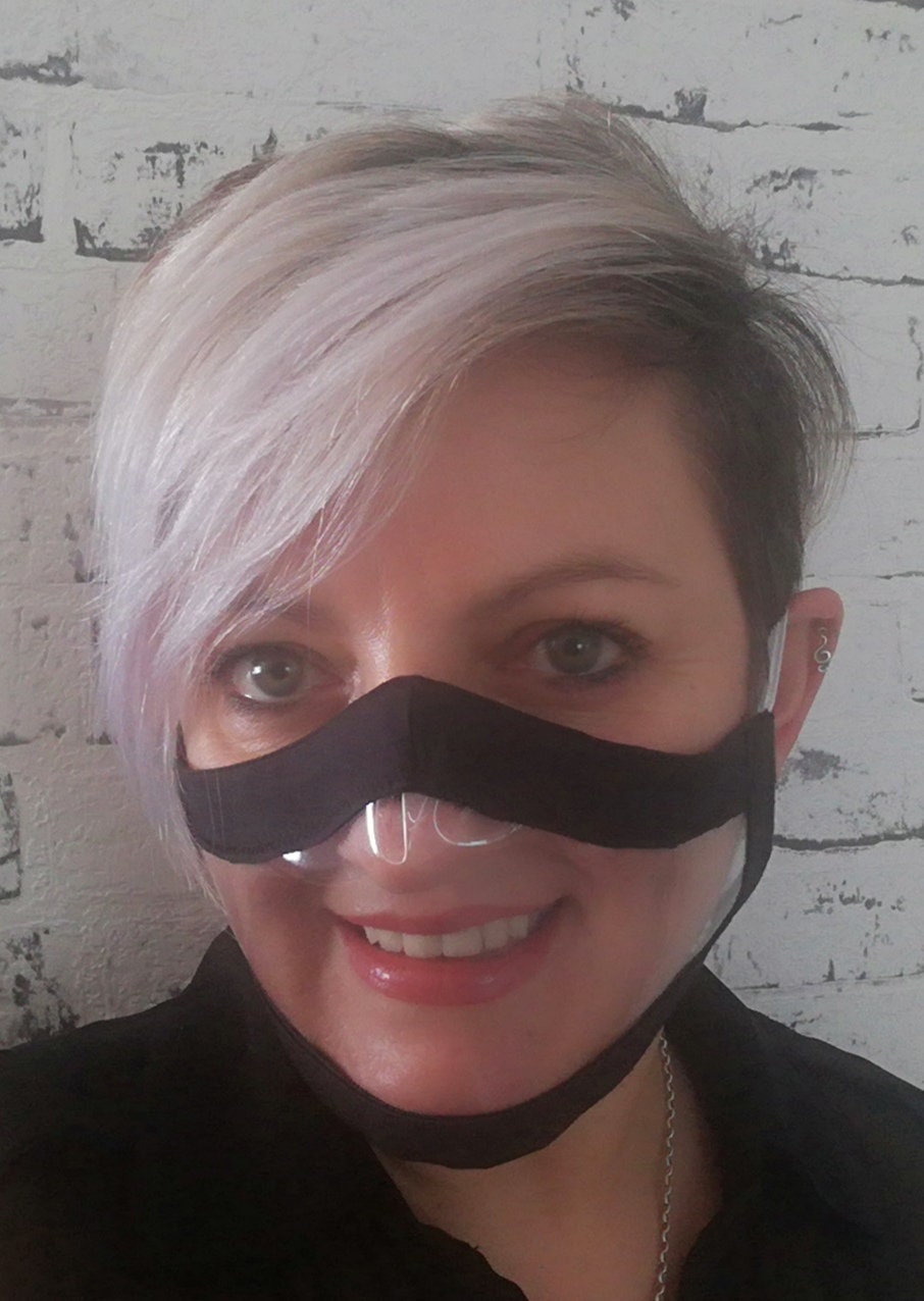 001 clear face mask for women and men black and other