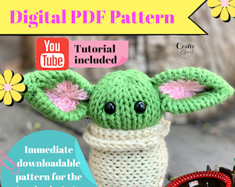 Baby Alien Strickmaschine Muster: Das Kind Plüschtier (PDF Pattern)