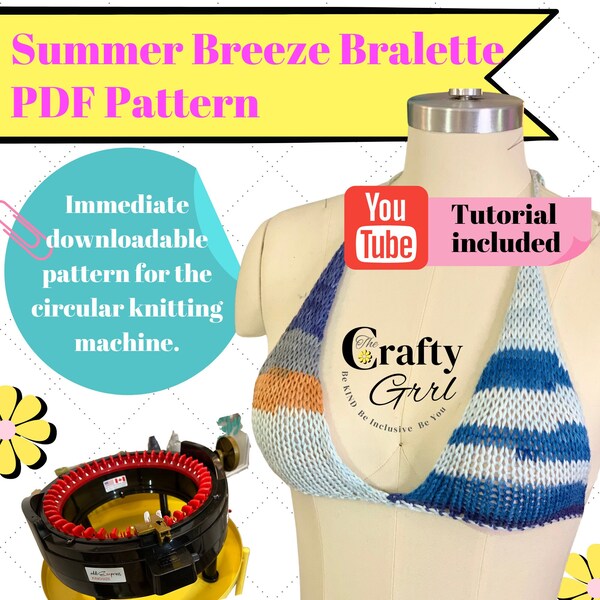 The Summer Breeze Bralette Pattern for Circular Knitting Machines