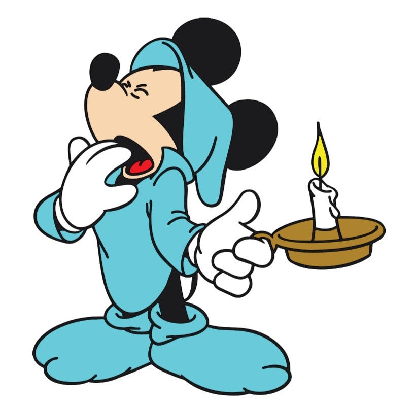 Pajamas Candle Sleepy Mickey Color SVG Etsy