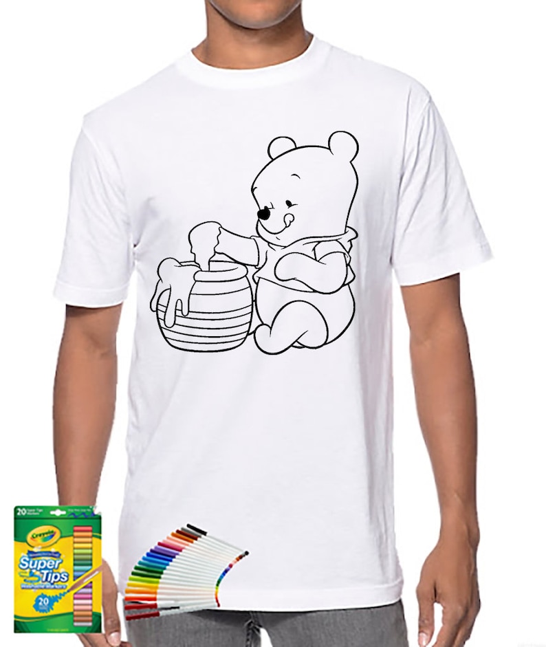 Baby Winnie The Pooh Eating from a Honey Pot .SVG