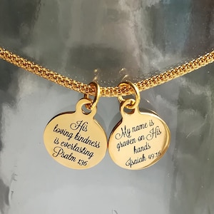 Bible Verse Necklace, Scripture Necklace, Christian Necklace, Gold Christian Necklace, Christian Necklace Canada