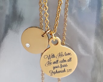 Bible Verse Necklace, Scripture Necklace, Christian Necklace, Gold Christian Necklace, Christian Necklace Canada, I Am My Beloveds,
