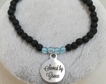 Bible Verse Bracelet, Scripture Bracelet, Christian Bracelet, Christian Bracelet Canada, Lava stone Bracelet, Aromatherapy Bracelet,