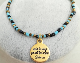 Bible Verse Bracelet, Scripture Bracelet, Christian Bracelet, Christian Bracelet Canada, Christian Beaded Bracelet