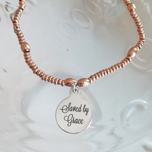 Bible Verse Bracelet, Scripture Bracelet, Christian Bracelet, Christian Bracelet Canada, Rose Gold Christian Bracelet