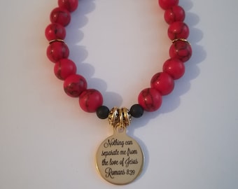 Bible Verse Bracelet, Scripture Bracelet, Christian Bracelet, Christian Bracelet Canada, Christian Gemstone Bracelet, Christmas Bracelet,