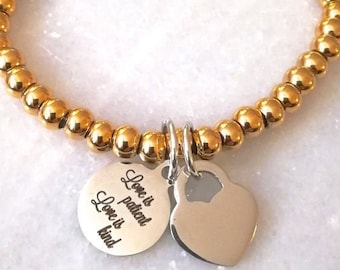 Bible Verse Bracelet, Scripture Bracelet, Christian Bracelet, Christian Bracelet Canada, Gold Christian Bracelet
