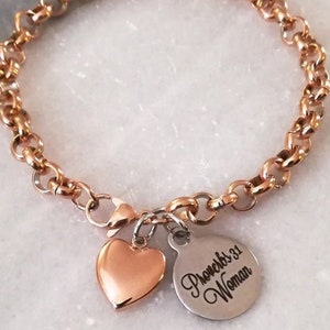 Bible Verse Bracelet, Scripture Bracelet, Christian Bracelet, Christian Bracelet Canada, Rose Gold Christian Bracelet