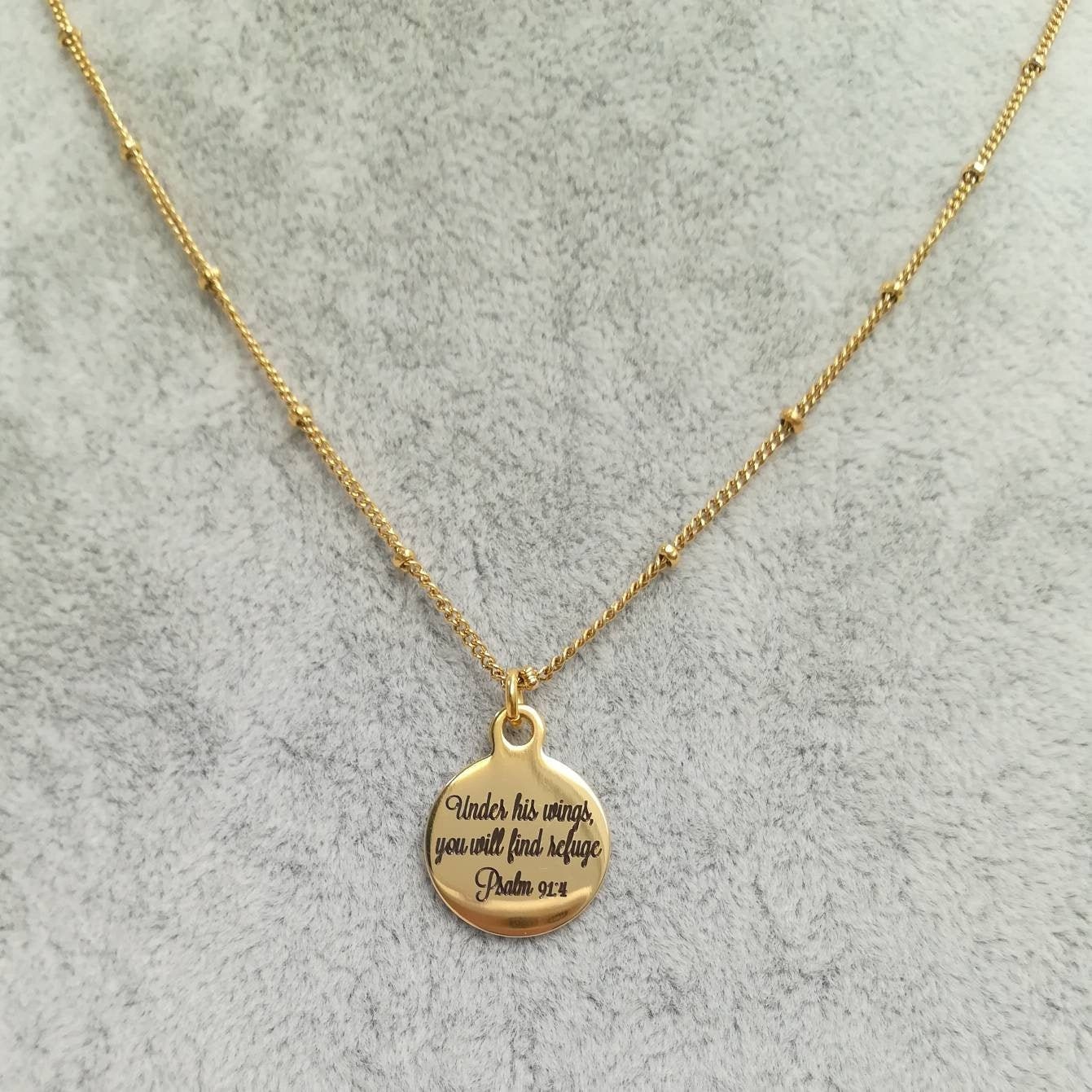 Bible Verse Necklace Scripture Necklace Christian Necklace Etsy