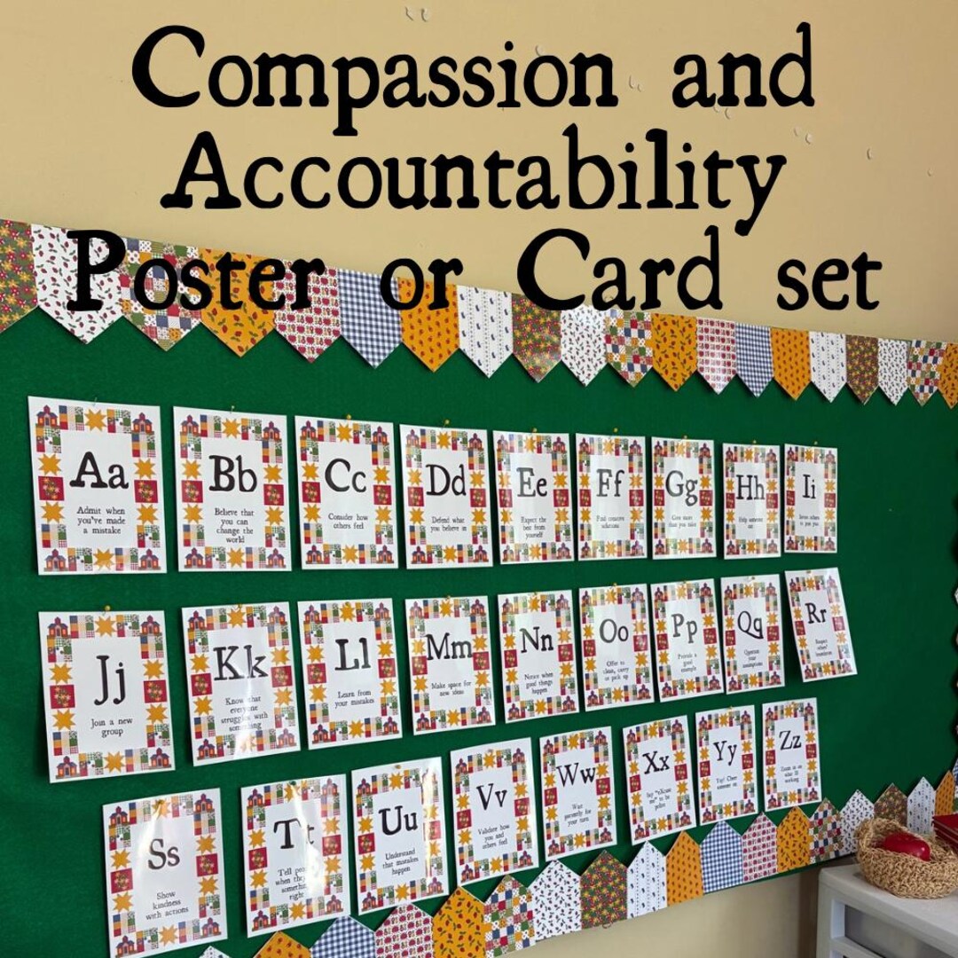 Compassion and Accountability Kindness Cards or Posters for Growth ...