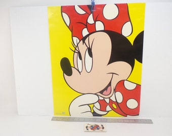 Vintage 90s Famous Mouse Big Face Walt Disney 16" × 20"