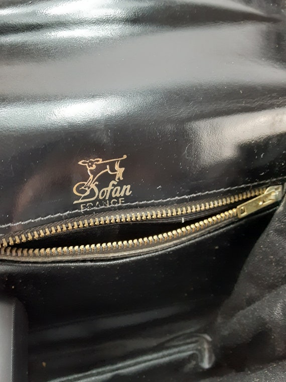 1950s Dofan Black Leather Purse - image 7