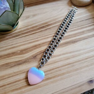 Thick Chain Charm Necklace, Chain Choker, Rave Jewelry, Festival Jewelry, Kandi, Necklace for her, Necklace for him, Handmade Rave Jewelry