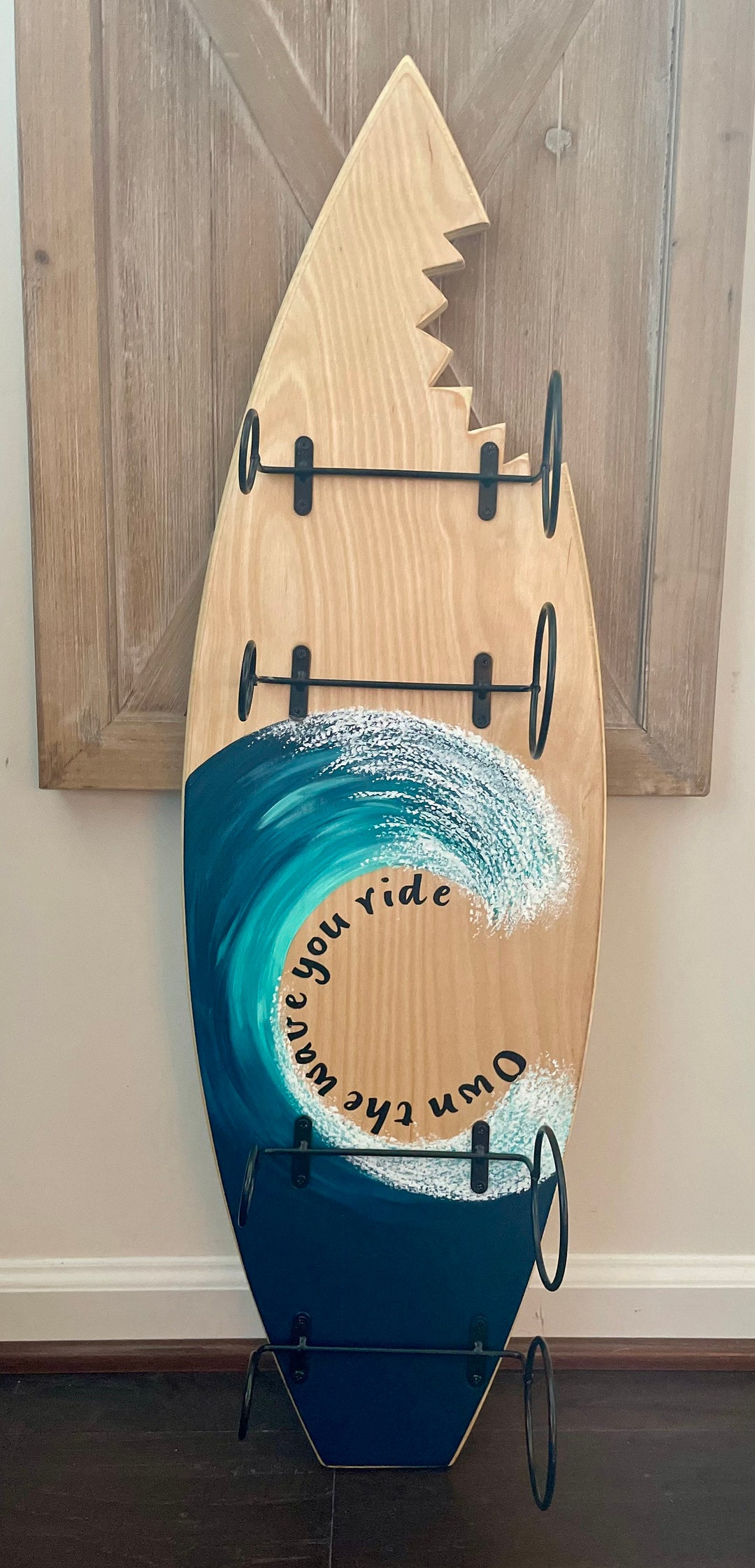 Surfboard Wine Rack3ft Wave/wine/wine Rack/beach Decor/surf Art