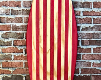 Americana wood surfboard flag/ wood surfboard/USA flag/ Surf life/ Surf Decor/ Beach Decor/ Coastal Decor/ American Flag Decor/USA