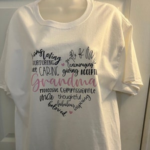 Grandma Heart Tshirt