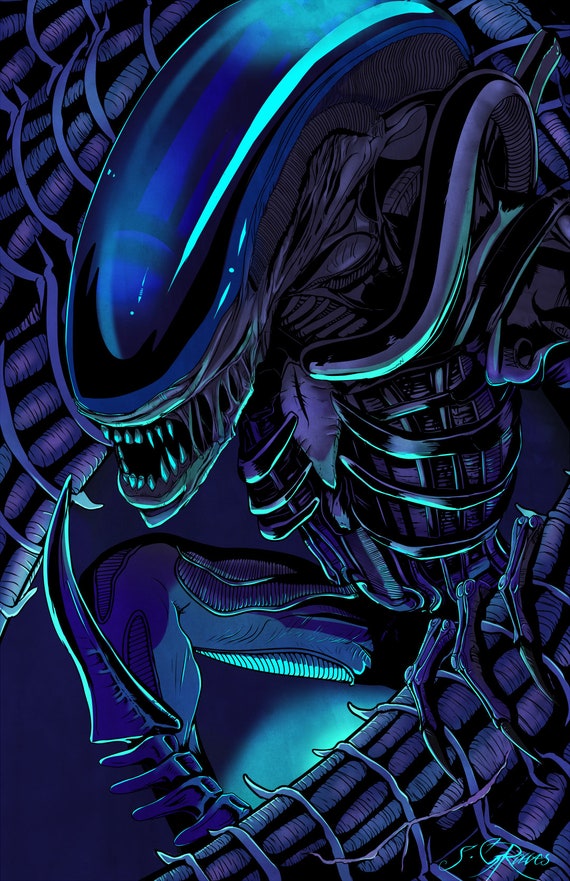Xenomorph Art Print | Etsy