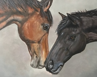 Evocative ORIGINAL horse painting by British artist