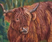 Top quality giclee print of 'The Highlander' a painting by artist Janet Bird