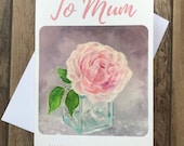 To Mum greeting card by UK artist Janet Bird