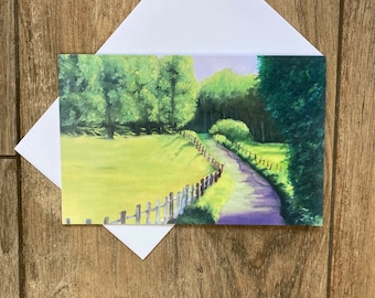 The Long Road Home - greeting card by UK artist Janet Bird