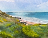 ORIGINAL Cornish cliffs painting