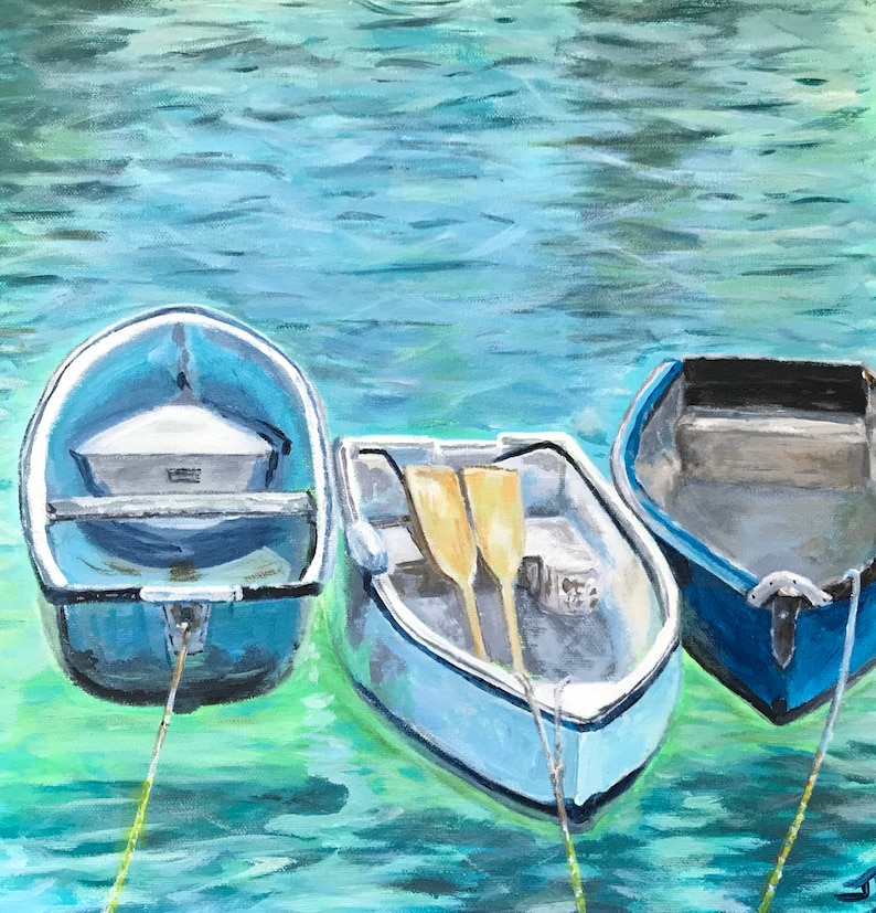 Giclee print of Three Boats image 1