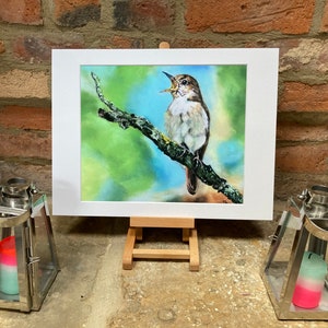 Top quality giclee print of 'Melody Maker' a nightingale painting by artist Janet Bird image 3