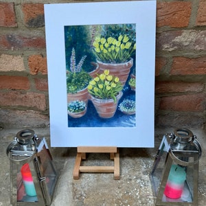 Top quality giclee print of 'Terracotta Pots a painting by artist Janet Bird image 3