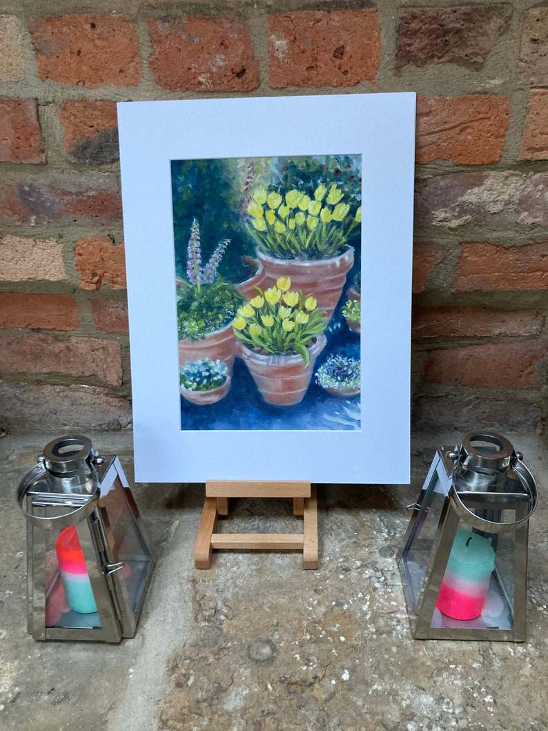 Top quality giclee print of 'Terracotta Pots a painting by artist Janet Bird image 3