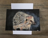 Hedgehog Greetings Card by Janet Bird (5x7 inch)