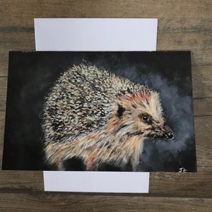 Hedgehog Greetings Card by Janet Bird (5x7 inch)