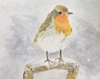 Giclee print of ‘Christmas Robin’