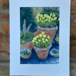 Top quality giclee print of 'Terracotta Pots a painting by artist Janet Bird image 2