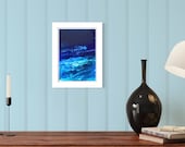 Original Abstract Seascape Painting: Acrylic Pouring Art