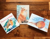 Pack of three artist designed Christmas cards