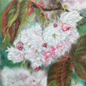 ORIGINAL apple blossom painting