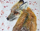 Fox Giclée Print: 'Backward Glance' Fine Art by Janet Bird
