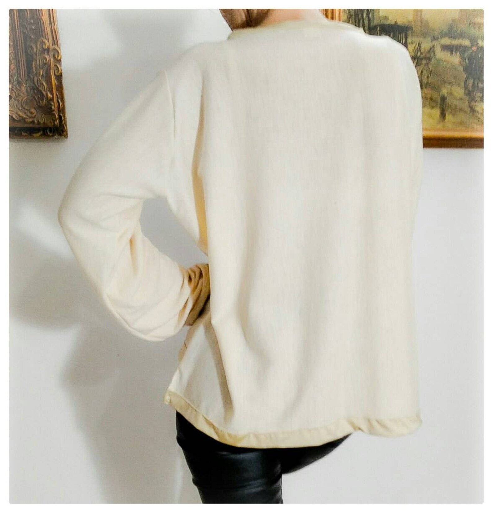 Camiseta de punto de lana fina, talla 40 Etsy España