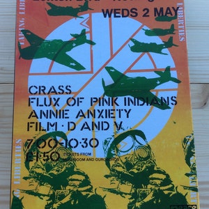 CRASS Gig Poster Nottingham 1984 1000 Piece Jigsaw Puzzle *8